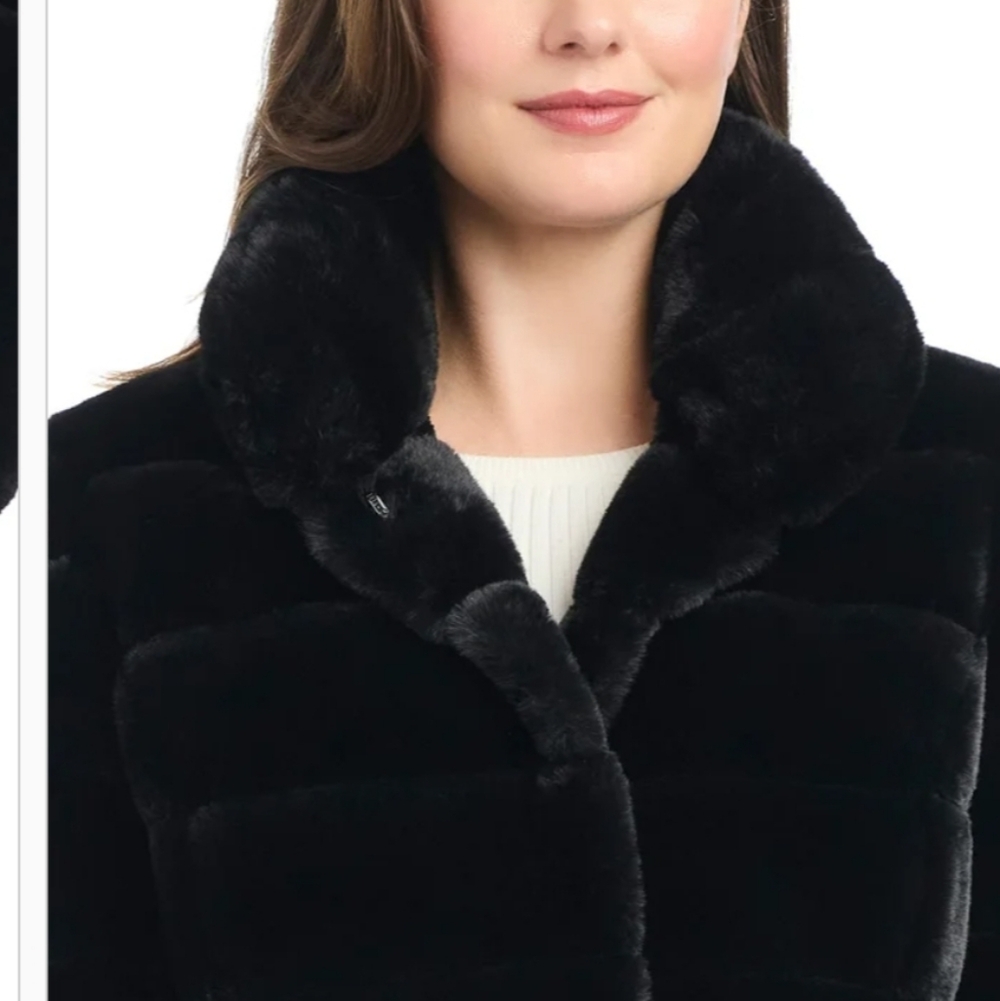 Jones New York Women's Faux Fur Jacket, New - Picture 5 of 6